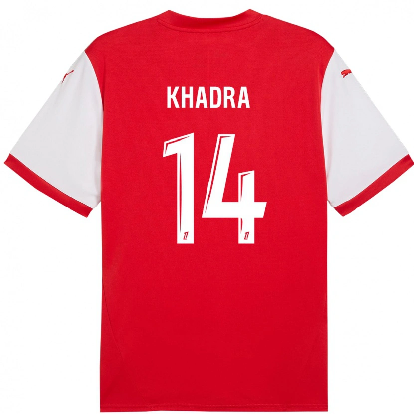 Danxen Kinderen Reda Khadra #14 Rood Wit Thuisshirt Thuistenue 2024/25 T-Shirt