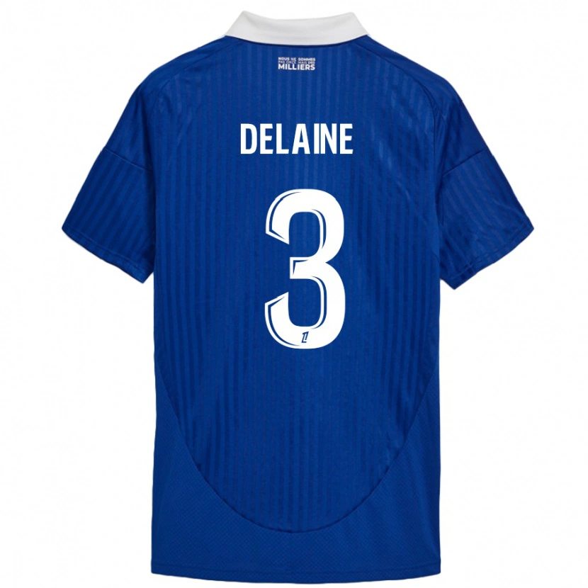 Danxen Kinderen Thomas Delaine #3 Blauw Wit Thuisshirt Thuistenue 2024/25 T-Shirt