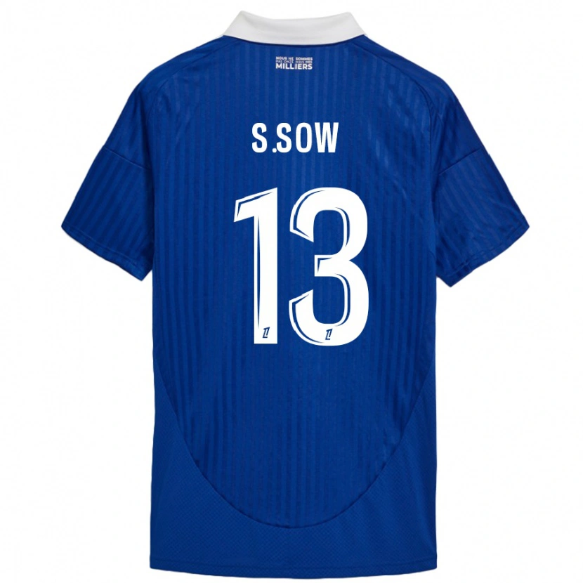 Danxen Kinderen Saïdou Sow #13 Blauw Wit Thuisshirt Thuistenue 2024/25 T-Shirt