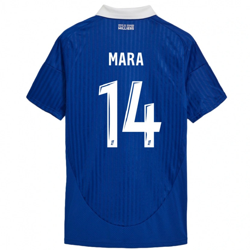 Danxen Kinderen Sékou Mara #14 Blauw Wit Thuisshirt Thuistenue 2024/25 T-Shirt