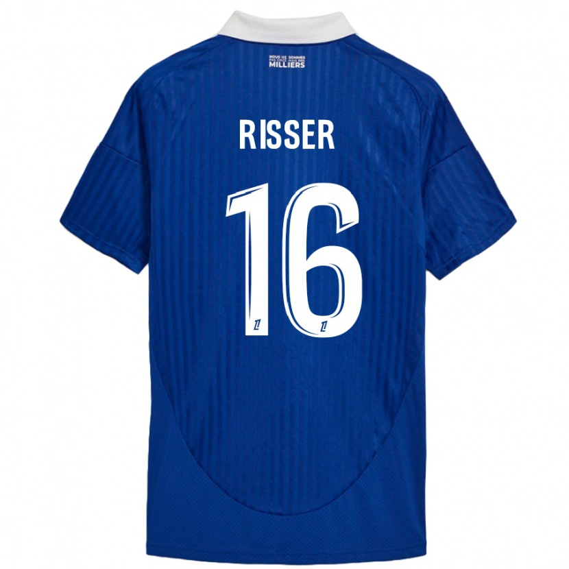 Danxen Kinderen Robin Risser #16 Blauw Wit Thuisshirt Thuistenue 2024/25 T-Shirt