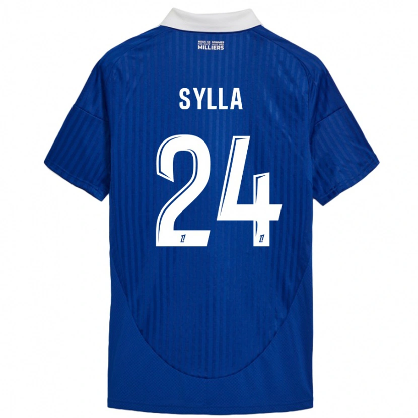 Danxen Kinderen Abakar Sylla #24 Blauw Wit Thuisshirt Thuistenue 2024/25 T-Shirt