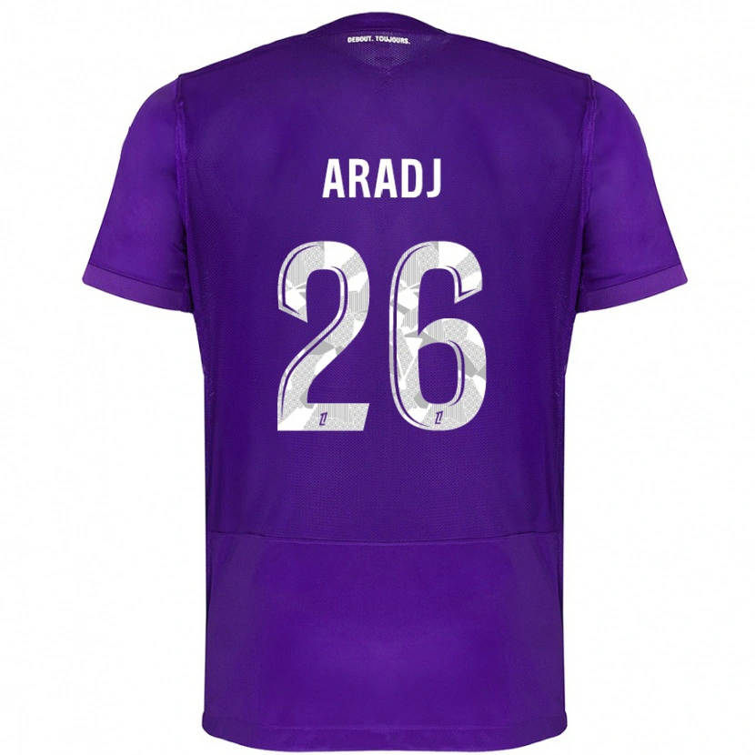 Danxen Kinderen Ylies Aradj #26 Paars Wit Thuisshirt Thuistenue 2024/25 T-Shirt