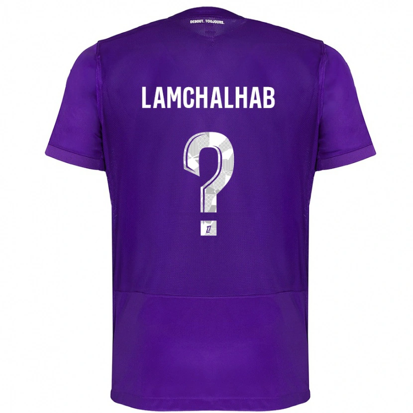 Danxen Kinderen Merwan Lamchalhab #0 Paars Wit Thuisshirt Thuistenue 2024/25 T-Shirt