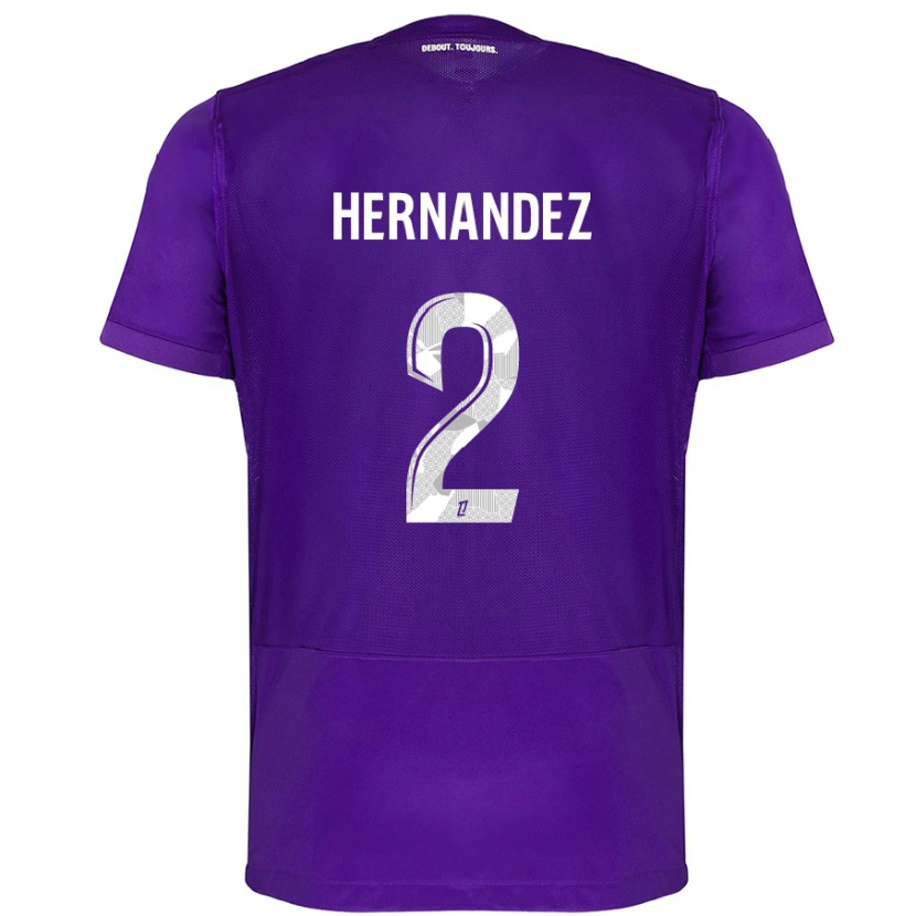 Danxen Kinderen Lucie Hernandez #2 Paars Wit Thuisshirt Thuistenue 2024/25 T-Shirt