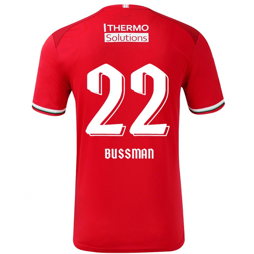 Danxen Kinderen Fiene Bussman #22 Rood Wit Thuisshirt Thuistenue 2024/25 T-Shirt