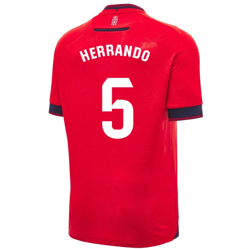 Danxen Kinderen Jorge Herrando #5 Rood Wit Thuisshirt Thuistenue 2024/25 T-Shirt