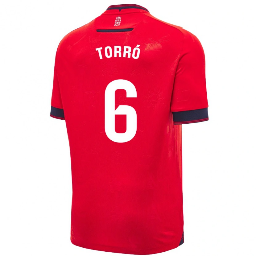 Danxen Kinderen Lucas Torró #6 Rood Wit Thuisshirt Thuistenue 2024/25 T-Shirt