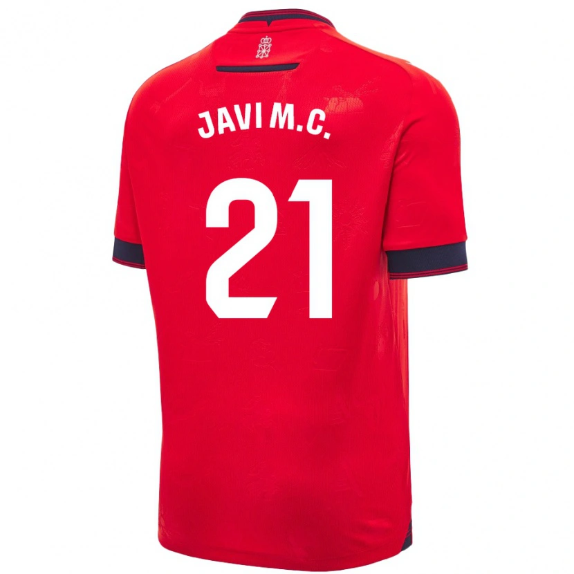 Danxen Kinderen Javi Martínez #21 Rood Wit Thuisshirt Thuistenue 2024/25 T-Shirt