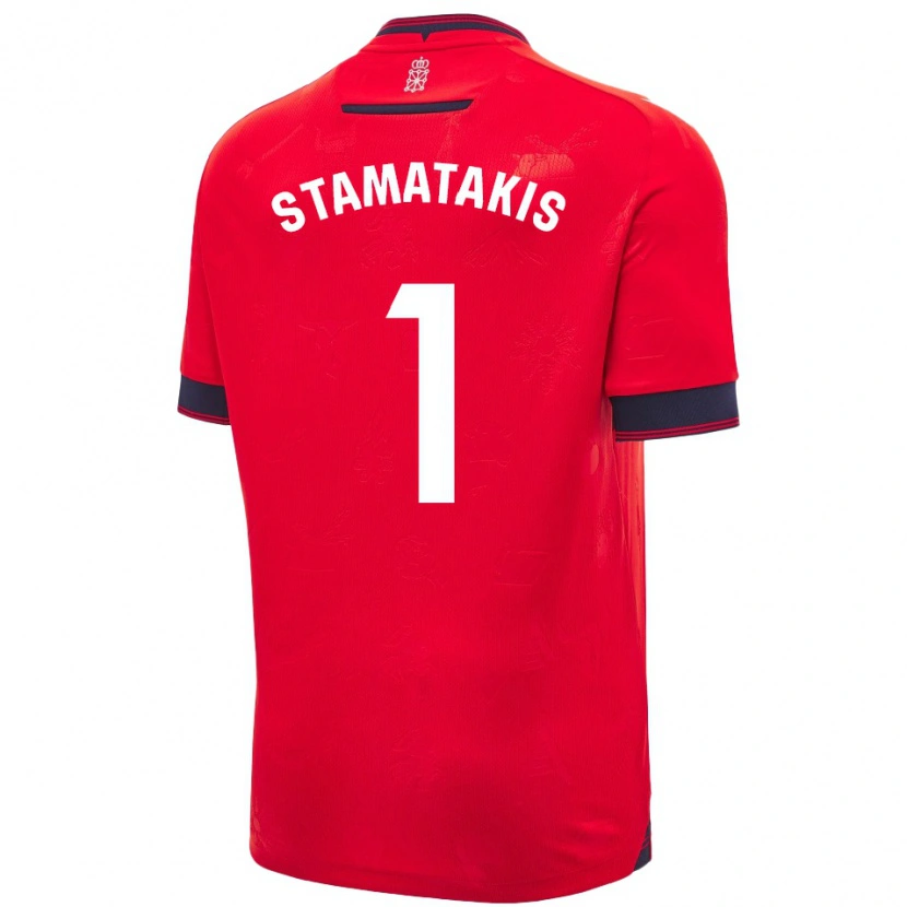Danxen Kinderen Dimitrios Stamatakis #1 Rood Wit Thuisshirt Thuistenue 2024/25 T-Shirt