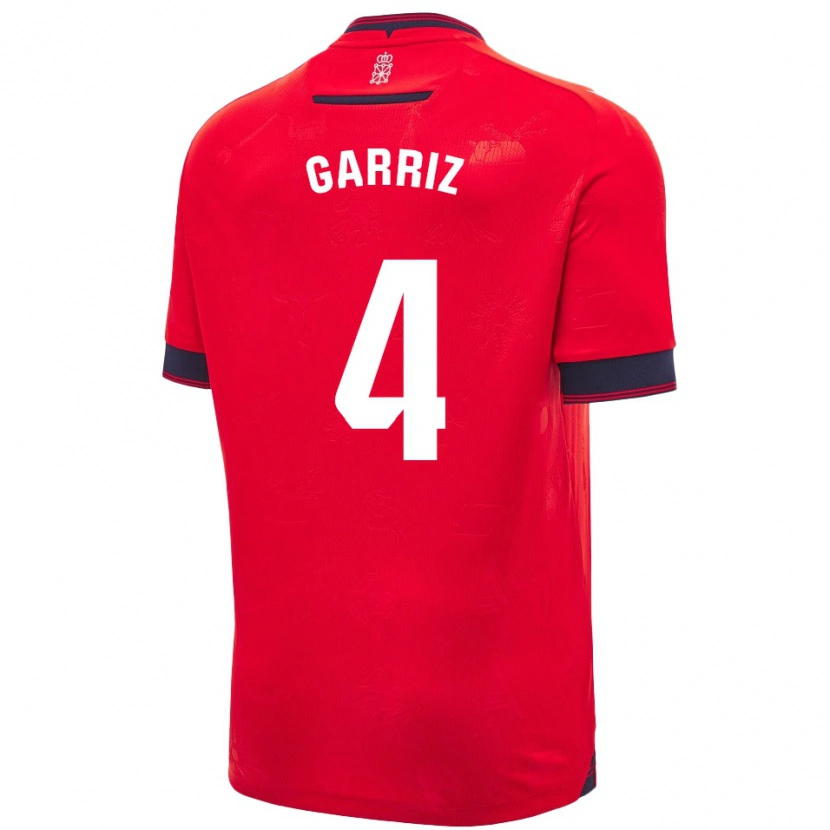Danxen Kinderen Ibaider Garriz #4 Rood Wit Thuisshirt Thuistenue 2024/25 T-Shirt