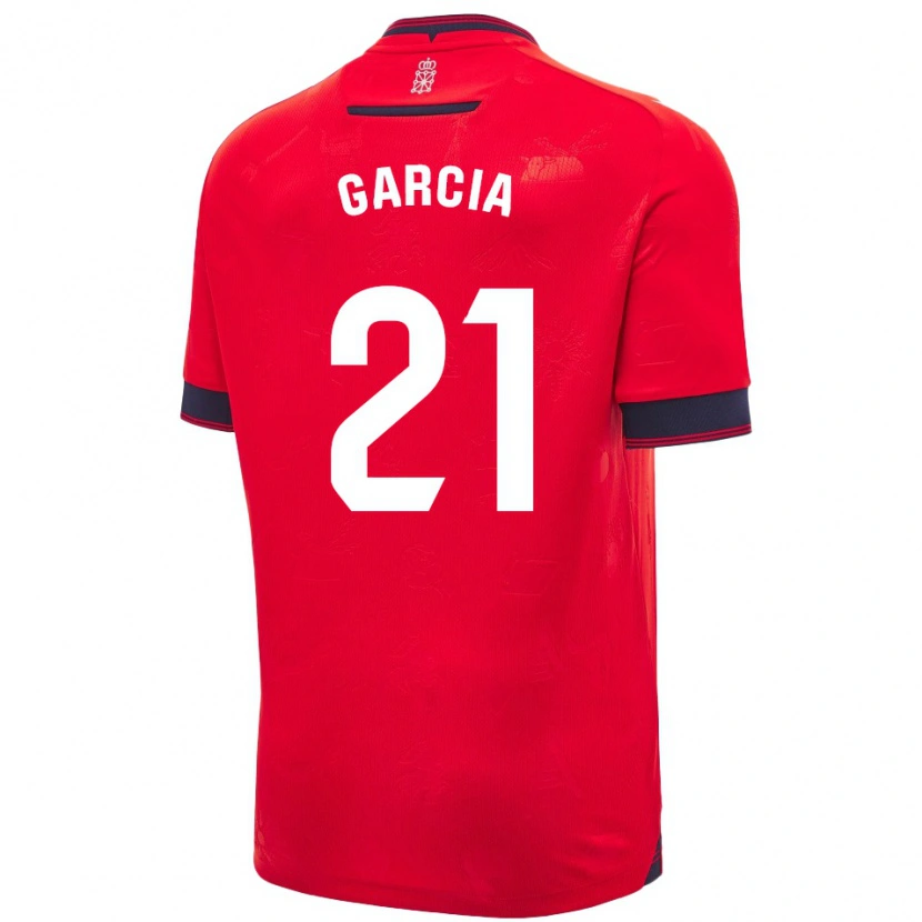 Danxen Kinderen Jon García #21 Rood Wit Thuisshirt Thuistenue 2024/25 T-Shirt