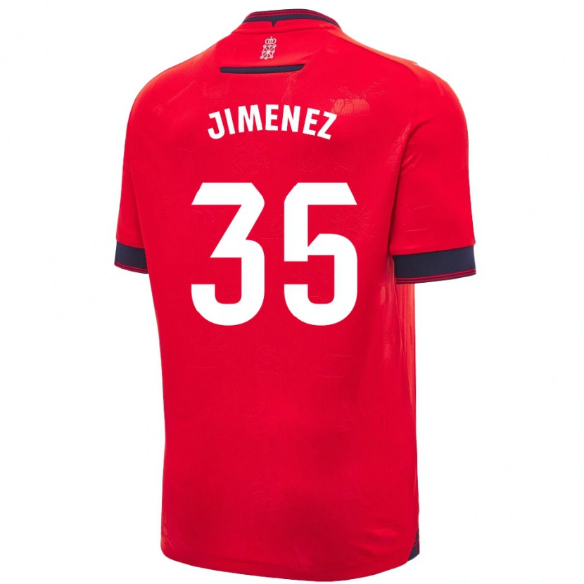 Danxen Kinderen Álex Jimenez #35 Rood Wit Thuisshirt Thuistenue 2024/25 T-Shirt