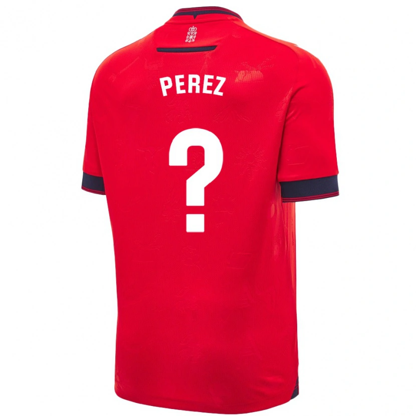 Danxen Kinderen Bruno Pérez #0 Rood Wit Thuisshirt Thuistenue 2024/25 T-Shirt