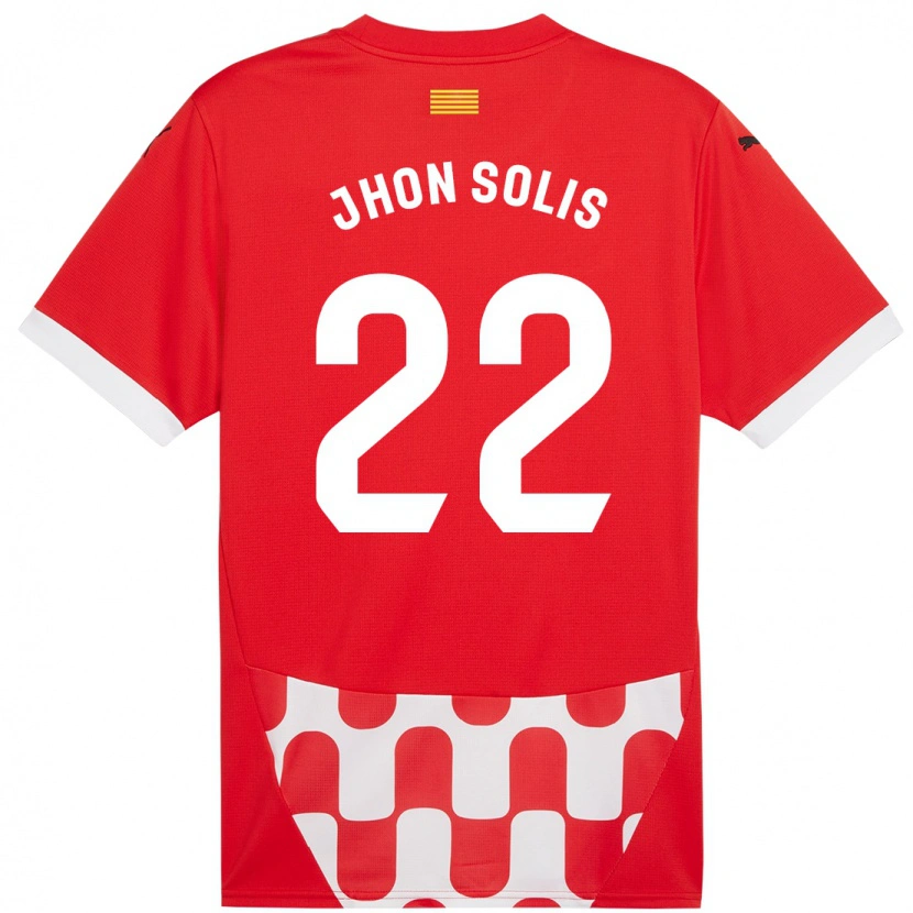Danxen Kinderen Jhon Solís #22 Rood Wit Thuisshirt Thuistenue 2024/25 T-Shirt