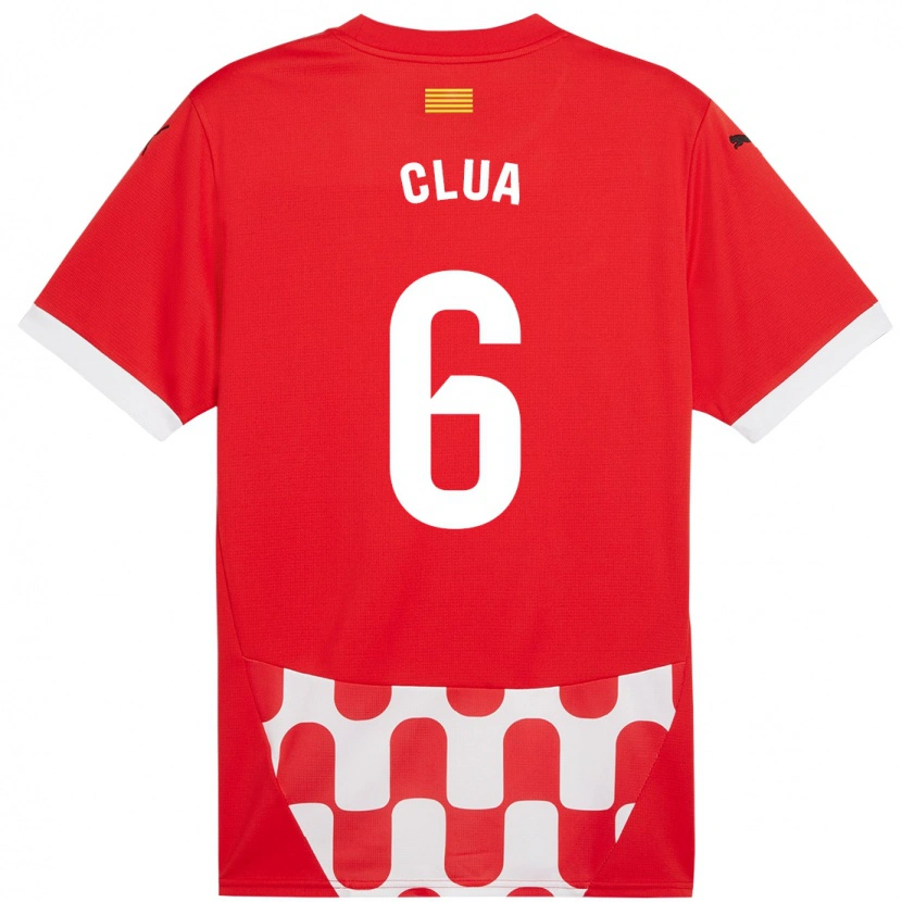 Danxen Kinderen Silvi Clua #6 Rood Wit Thuisshirt Thuistenue 2024/25 T-Shirt
