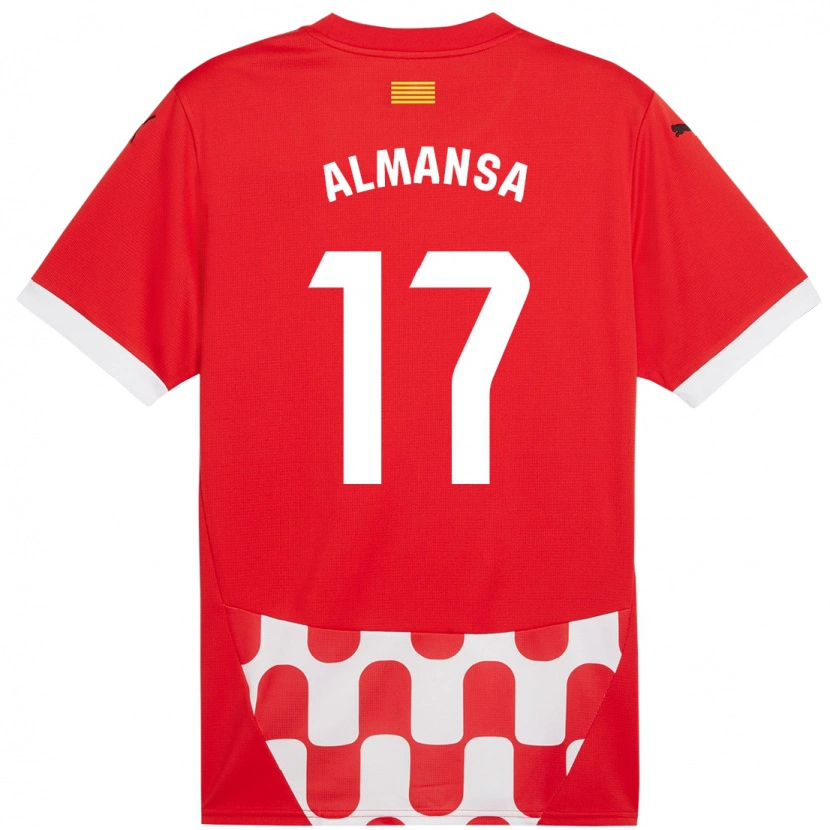Danxen Kinderen Alex Almansa #17 Rood Wit Thuisshirt Thuistenue 2024/25 T-Shirt