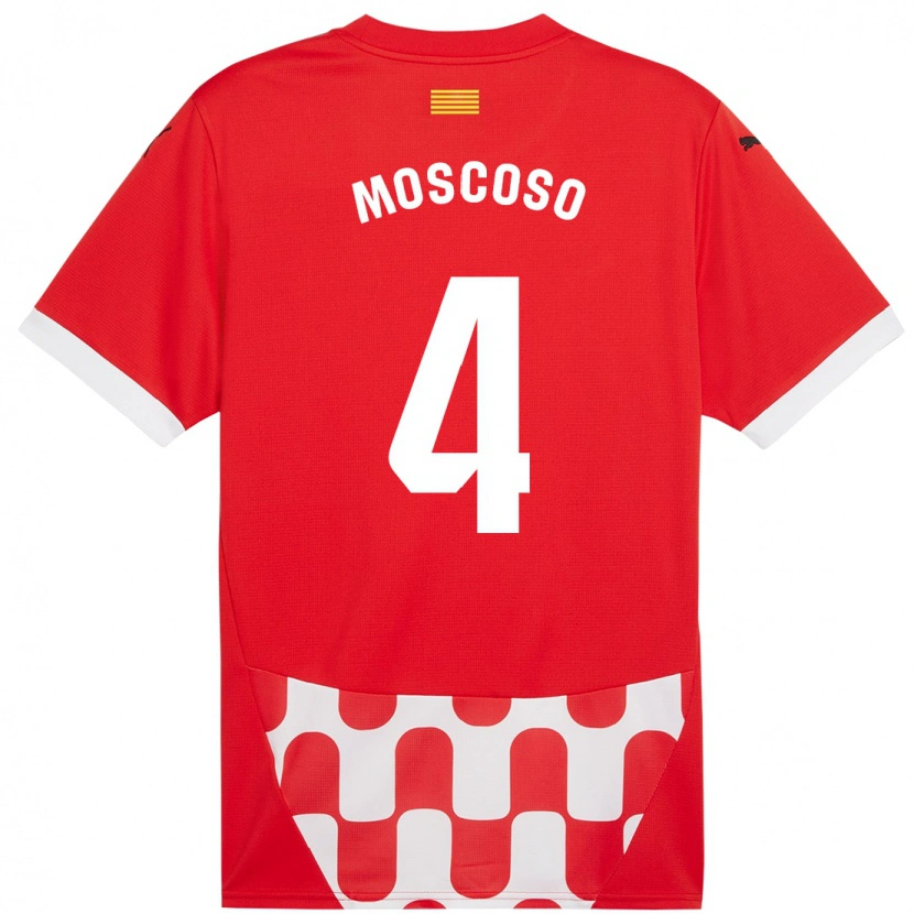 Danxen Kinderen Miriam Moscoso #4 Rood Wit Thuisshirt Thuistenue 2024/25 T-Shirt