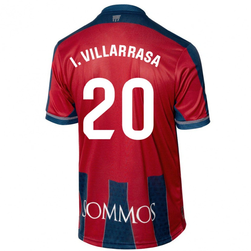 Danxen Kinderen Ignasi Vilarrasa #20 Rood Blauw Thuisshirt Thuistenue 2024/25 T-Shirt