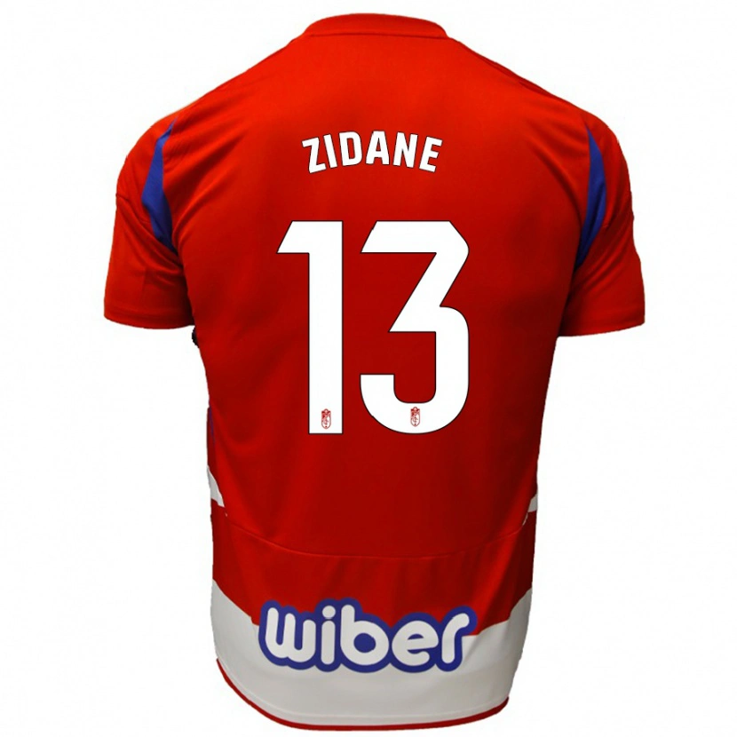 Danxen Kinderen Luca Zidane #13 Rood Wit Blauw Thuisshirt Thuistenue 2024/25 T-Shirt