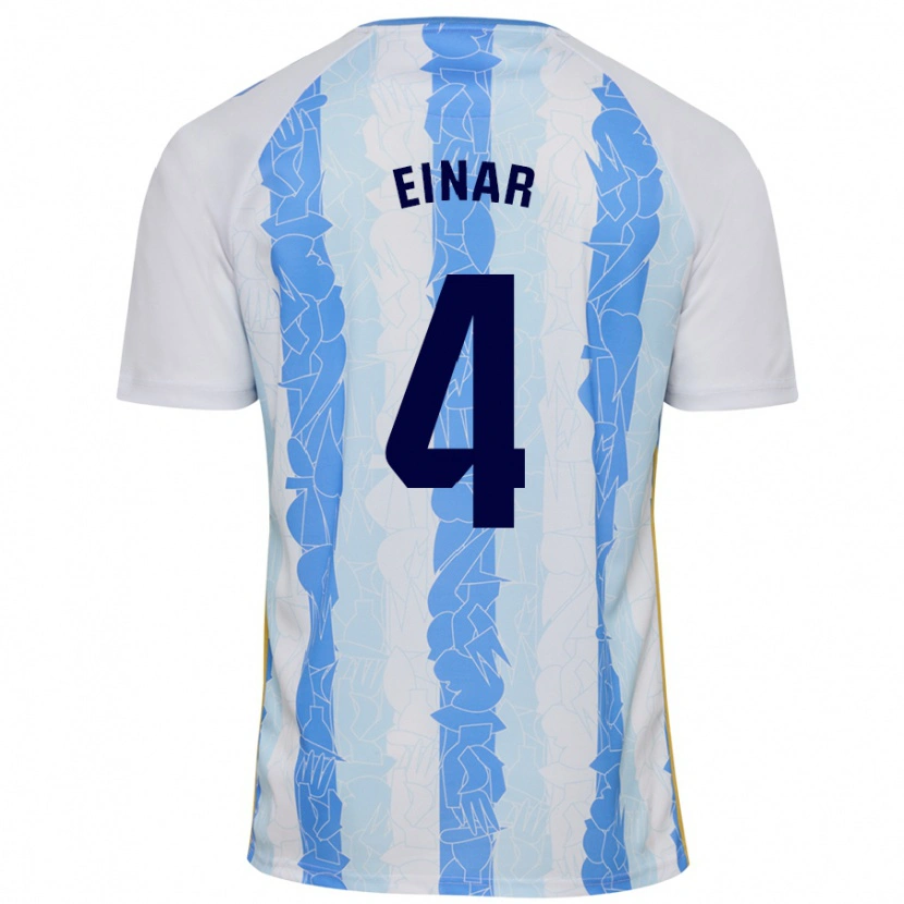 Danxen Kinderen Einar Galilea #4 Wit Blauw Thuisshirt Thuistenue 2024/25 T-Shirt