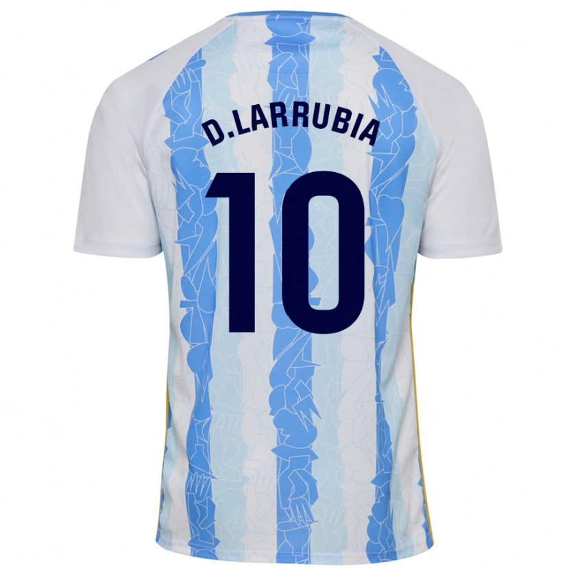Danxen Kinderen David Larrubia #10 Wit Blauw Thuisshirt Thuistenue 2024/25 T-Shirt
