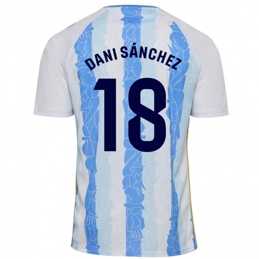 Danxen Kinderen Dani Sánchez #18 Wit Blauw Thuisshirt Thuistenue 2024/25 T-Shirt