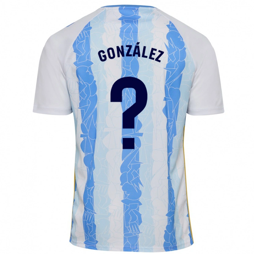 Danxen Kinderen Adri González #0 Wit Blauw Thuisshirt Thuistenue 2024/25 T-Shirt