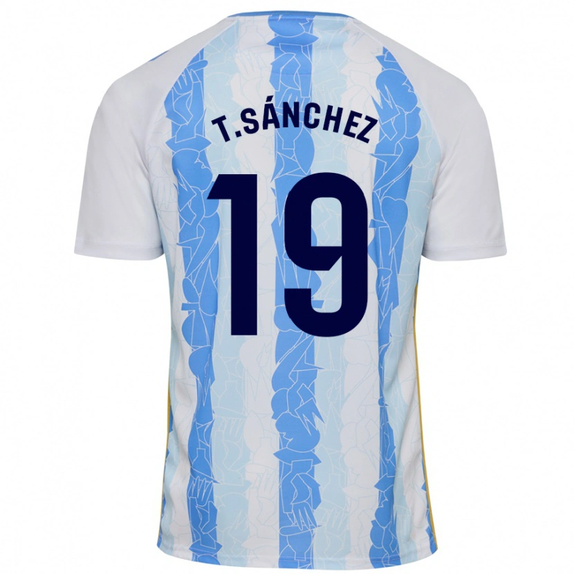 Danxen Kinderen Toni Sánchez #19 Wit Blauw Thuisshirt Thuistenue 2024/25 T-Shirt