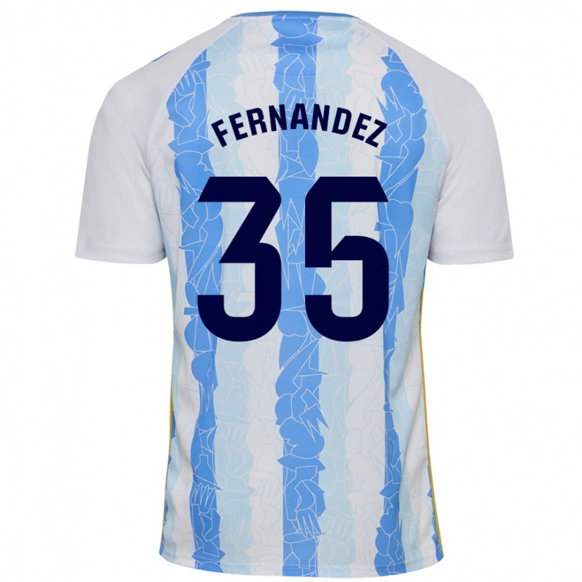 Danxen Kinderen Inés Fernández #35 Wit Blauw Thuisshirt Thuistenue 2024/25 T-Shirt