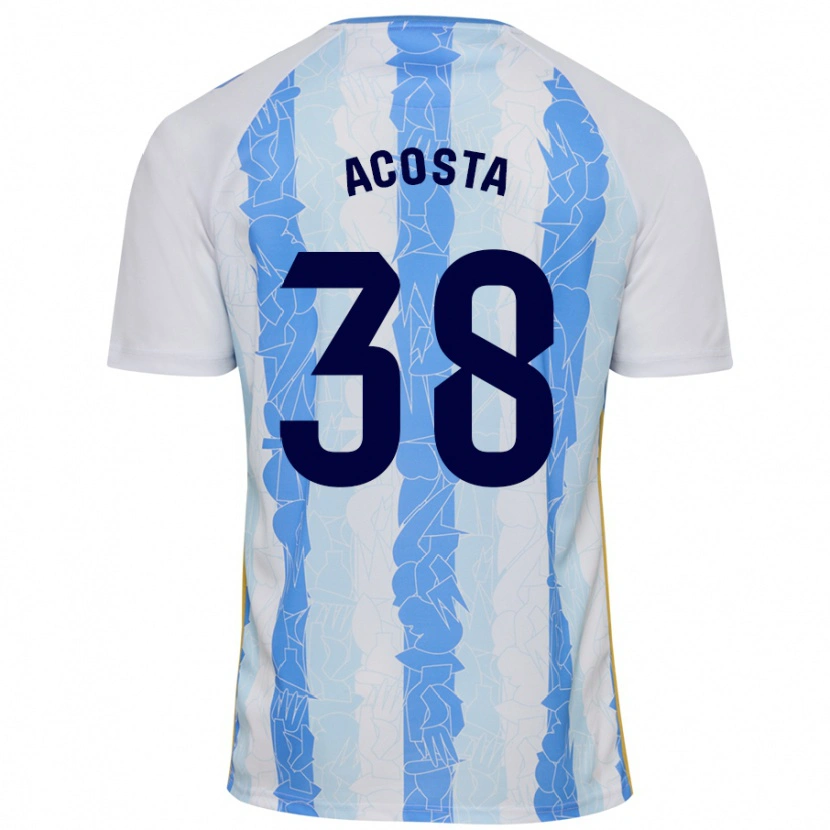 Danxen Kinderen Judith Acosta #38 Wit Blauw Thuisshirt Thuistenue 2024/25 T-Shirt
