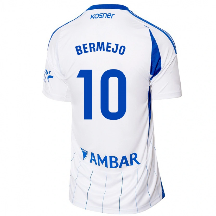 Danxen Kinderen Sergio Bermejo #10 Rood Wit Thuisshirt Thuistenue 2024/25 T-Shirt