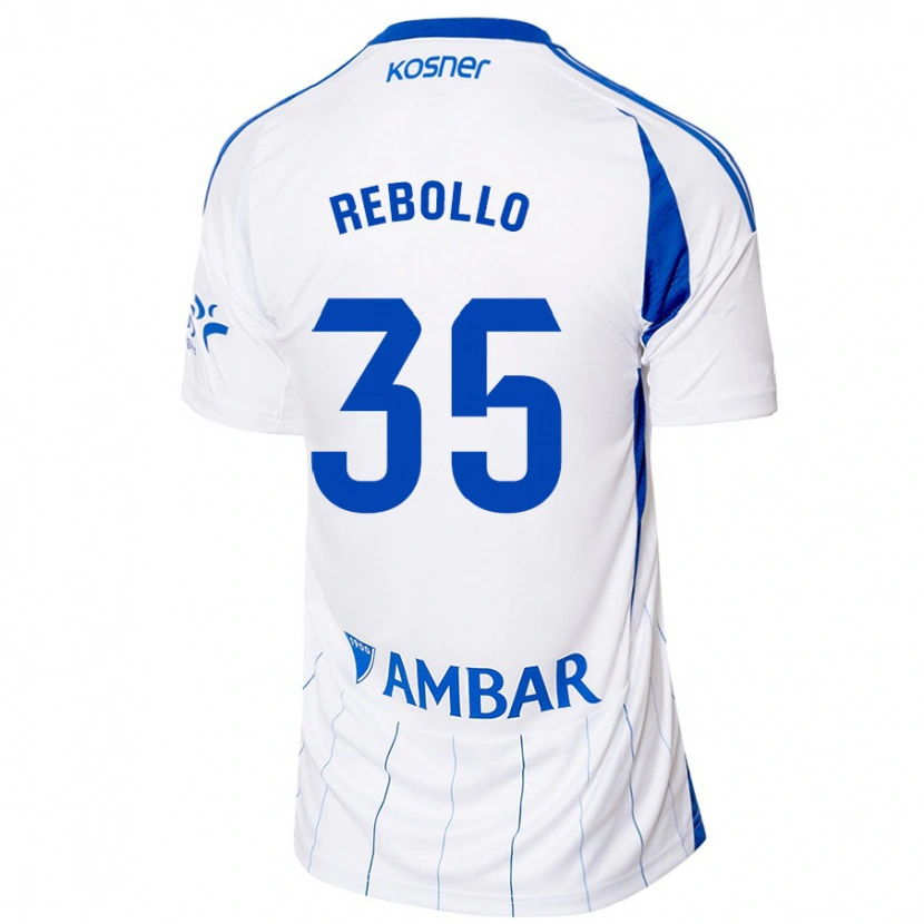 Danxen Kinderen Dani Rebollo #35 Rood Wit Thuisshirt Thuistenue 2024/25 T-Shirt