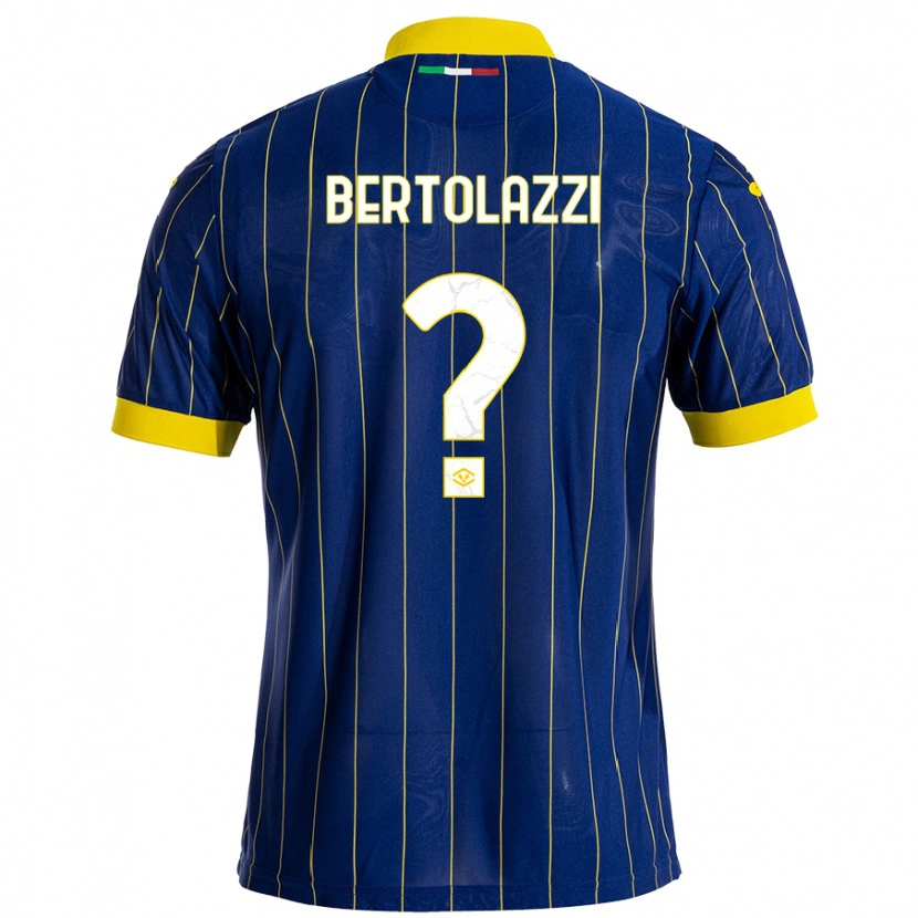 Danxen Kinderen Giovanni Bertolazzi #0 Blauw Geel Thuisshirt Thuistenue 2024/25 T-Shirt