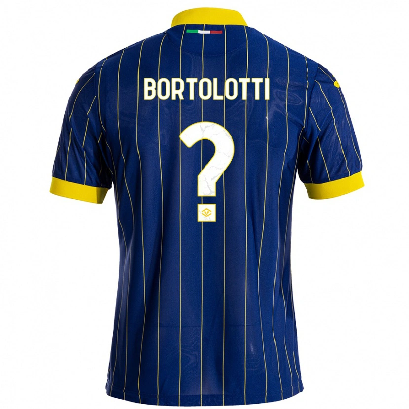 Danxen Kinderen Marco Bortolotti #0 Blauw Geel Thuisshirt Thuistenue 2024/25 T-Shirt