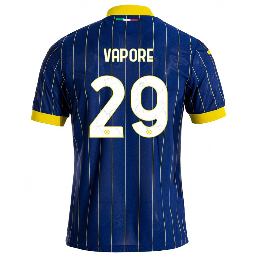 Danxen Kinderen Angelo Vapore #29 Blauw Geel Thuisshirt Thuistenue 2024/25 T-Shirt