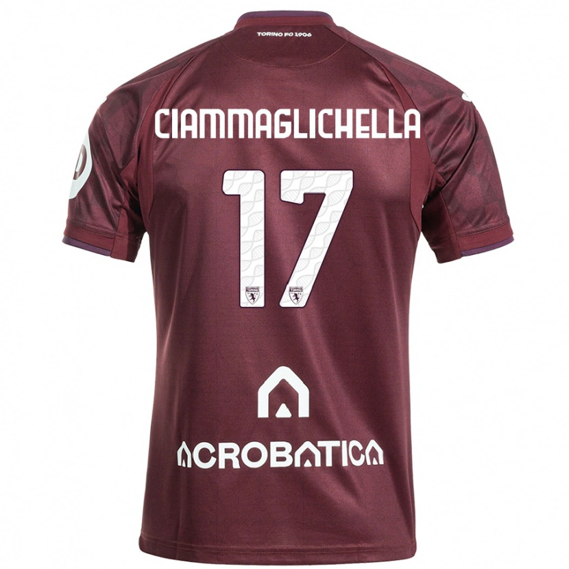 Danxen Kinderen Aaron Ciammaglichella #17 Kastanjebruin Wit Thuisshirt Thuistenue 2024/25 T-Shirt