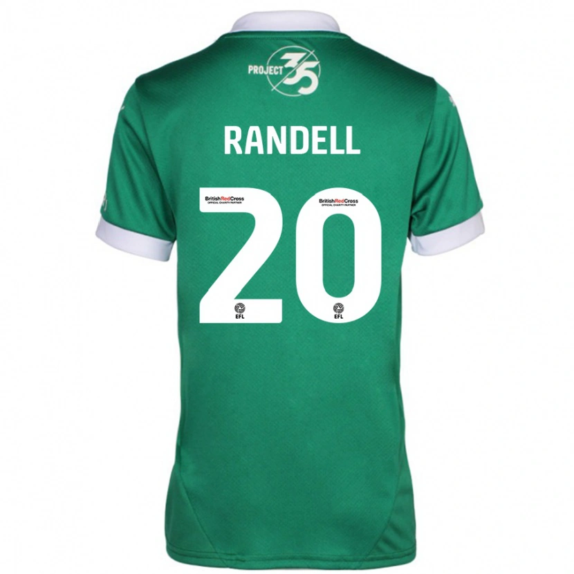 Danxen Kinderen Adam Randell #20 Groen Wit Thuisshirt Thuistenue 2024/25 T-Shirt