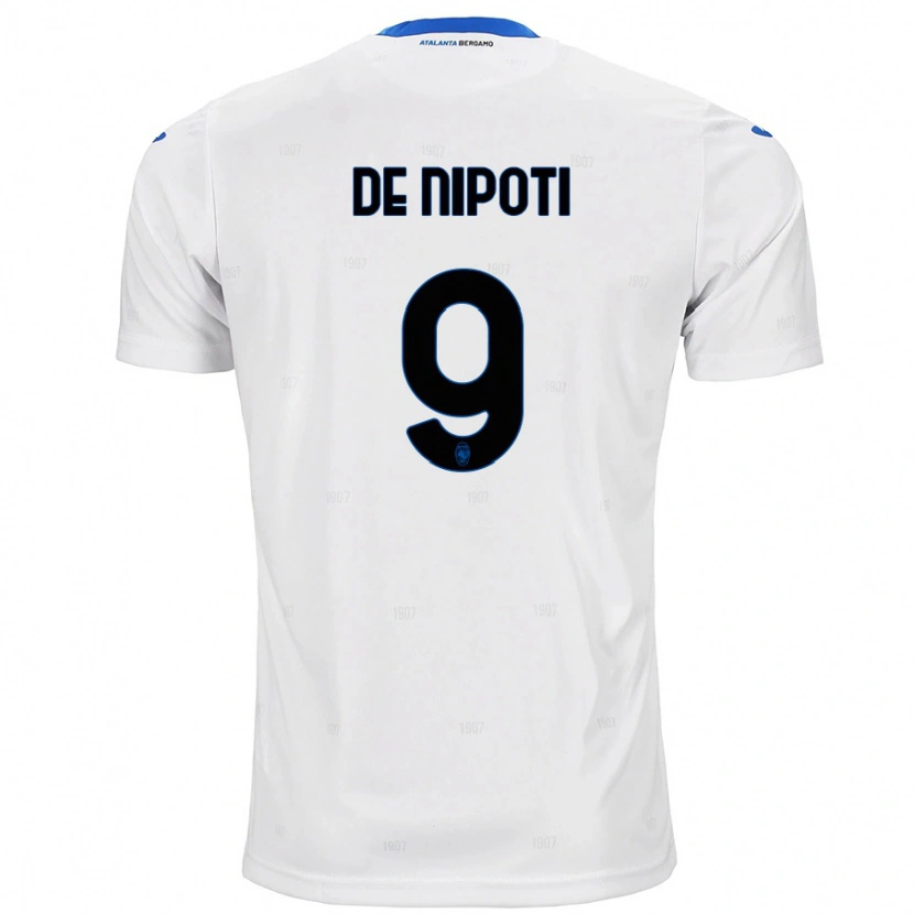 Danxen Kinderen Tommaso De Nipoti #9 Wit Uitshirt Uittenue 2024/25 T-Shirt