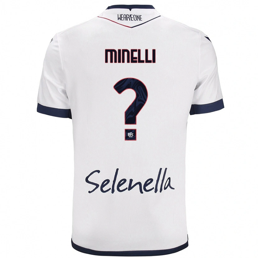 Danxen Kinderen Leo Minelli #0 Wit Koningsblauw Uitshirt Uittenue 2024/25 T-Shirt