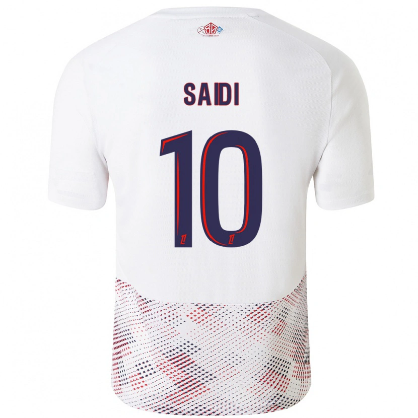 Danxen Kinderen Rachel Saidi #10 Wit Koningsblauw Uitshirt Uittenue 2024/25 T-Shirt