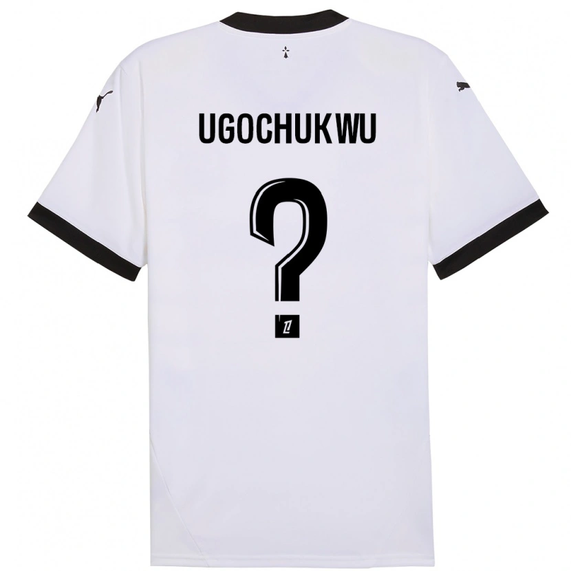 Danxen Kinderen Chibuike Ugochukwu #0 Wit Zwart Uitshirt Uittenue 2024/25 T-Shirt
