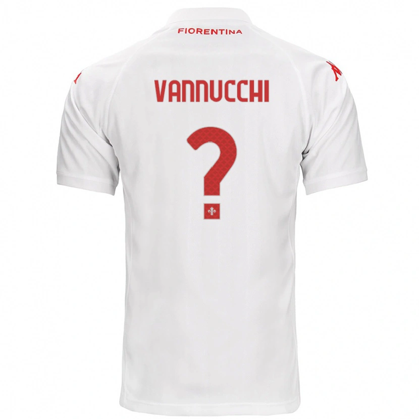 Danxen Kinderen Tommaso Vannucchi #0 Wit Uitshirt Uittenue 2024/25 T-Shirt