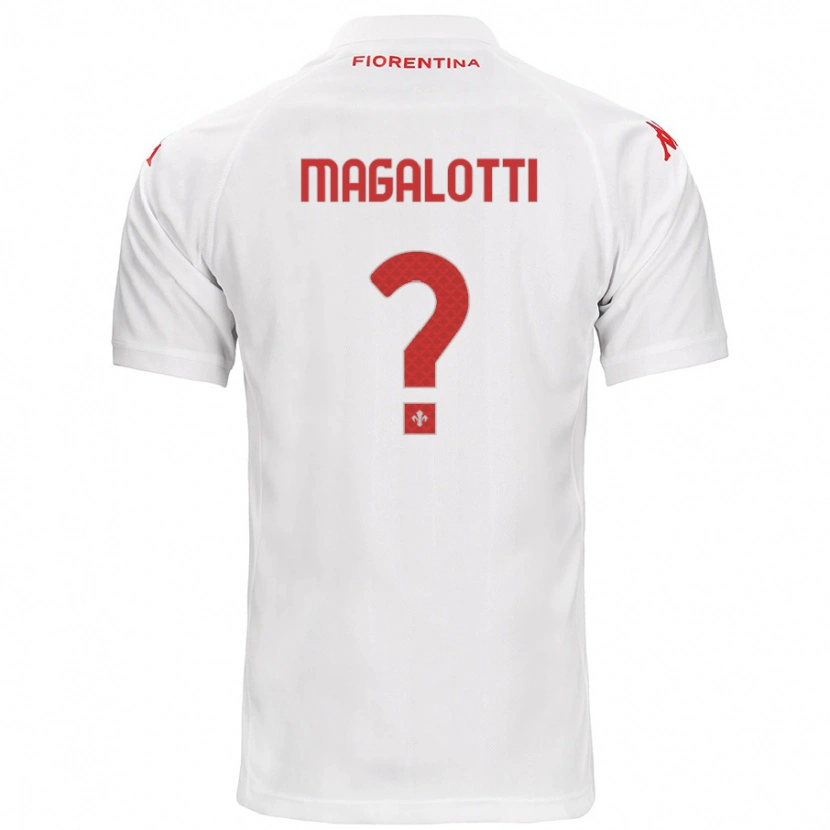 Danxen Kinderen Mattia Magalotti #0 Wit Uitshirt Uittenue 2024/25 T-Shirt