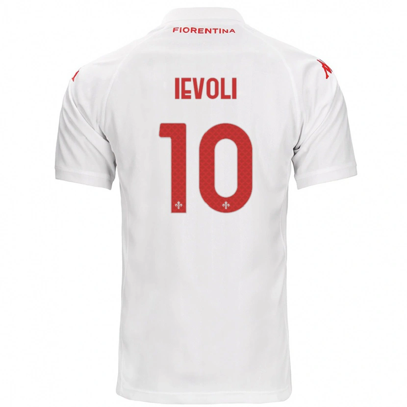 Danxen Kinderen Mattia Ievoli #10 Wit Uitshirt Uittenue 2024/25 T-Shirt