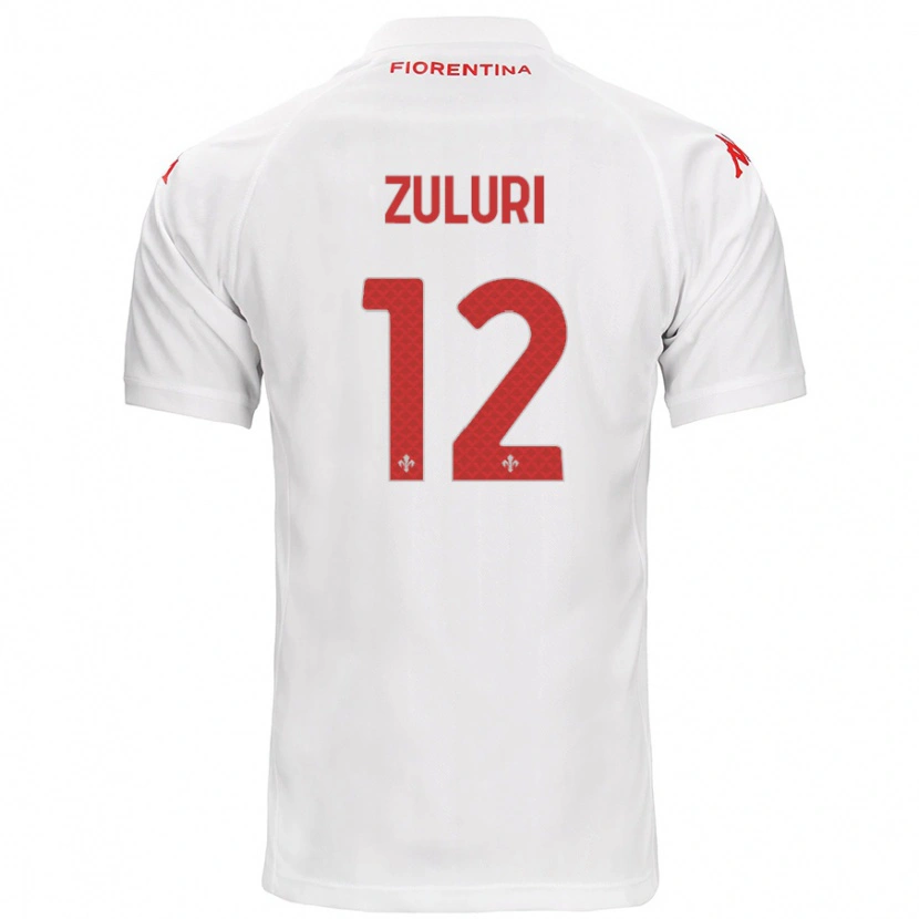 Danxen Kinderen Athena Zuluri #12 Wit Uitshirt Uittenue 2024/25 T-Shirt