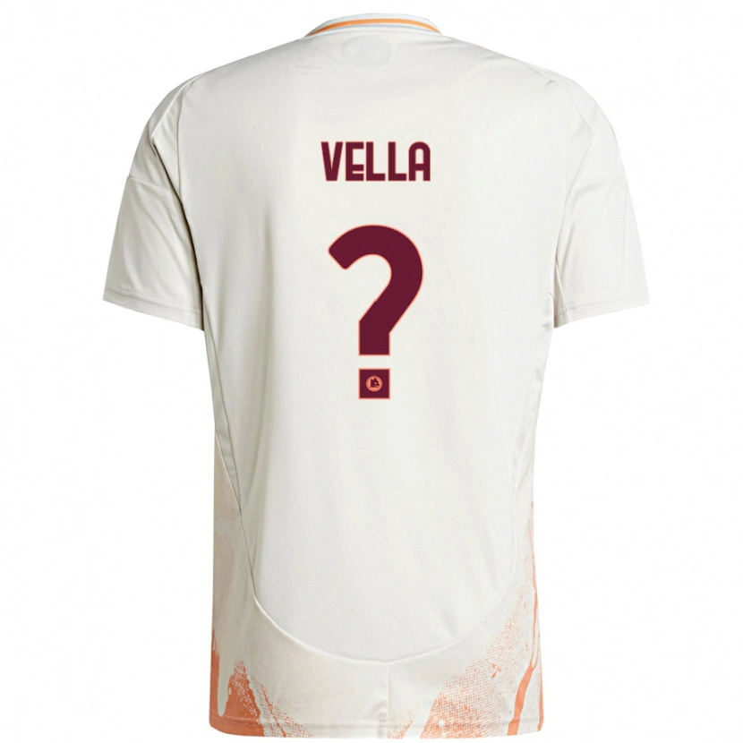 Danxen Kinderen Tancredi Vella #0 Crème Wit Oranje Uitshirt Uittenue 2024/25 T-Shirt