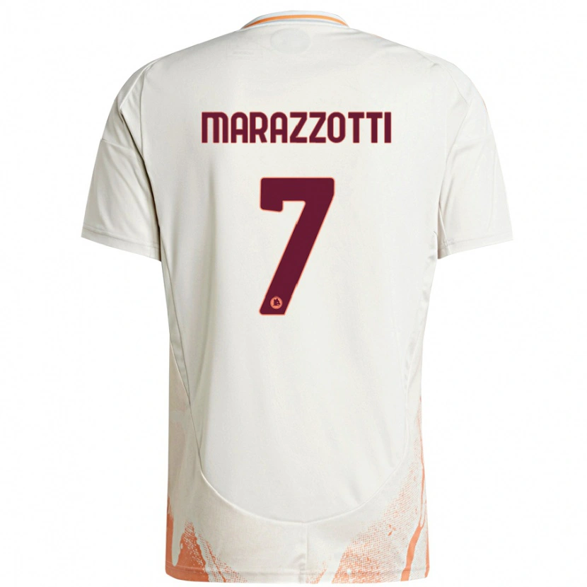 Danxen Kinderen Fabrizio Marazzotti #7 Crème Wit Oranje Uitshirt Uittenue 2024/25 T-Shirt