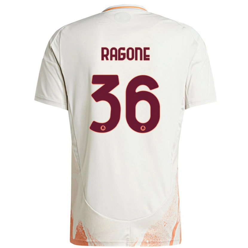 Danxen Kinderen Diego Ragone #36 Crème Wit Oranje Uitshirt Uittenue 2024/25 T-Shirt