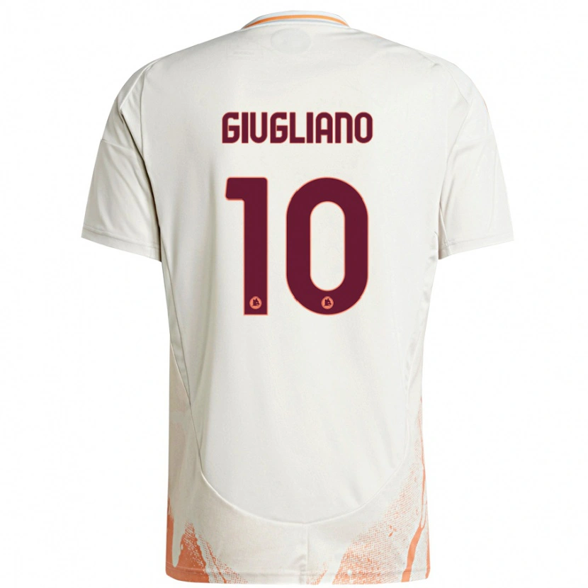 Danxen Kinderen Manuela Giugliano #10 Crème Wit Oranje Uitshirt Uittenue 2024/25 T-Shirt
